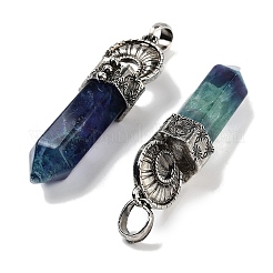 Большие остроконечные подвески из натурального красочного флюорита&nbsp;G-Q163-02AS-04