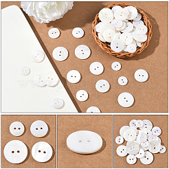 60 шт. 4 стиля пуговиц-ракушек&nbsp;BUTT-SP0001-17