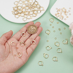 Фурнитура для сережек-колец Huggie Hoop из латуни с открытыми латунными кольцами&nbsp;FIND-CN0001-73B