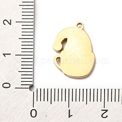 Рождественские эмалевые подвески из нержавеющей стали 304&nbsp;LS-STAS-B112-02G-08