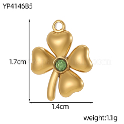 Подвески из нержавеющей стали 304 с микропаве из кубического циркония&nbsp;STAS-OY012-30G