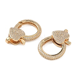 Латунный микро pave прозрачный кубический цирконий лобстер&nbsp;KK-S350-02G