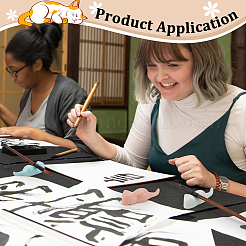 5 шт. 5-цветная керамическая подставка для кистей для каллиграфии в форме кошки&nbsp;AJEW-PH0006-22