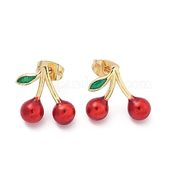 Серьги-гвоздики из латуни&nbsp;LS-EJEW-Q017-01B-G