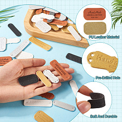 100 шт. 20 стиля этикеток из искусственной кожи&nbsp;PURS-TA0001-02