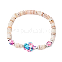 Браслеты из натуральных пресноводных ракушек в виде морских черепах и морских звезд&nbsp;BJEW-55.0-04