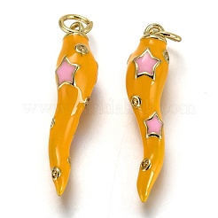 Латунь эмаль подвески&nbsp;KK-B026-15G-D