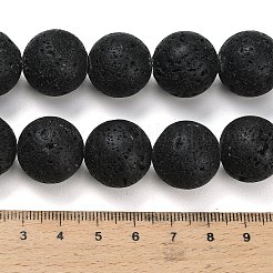 Круглые бусины из натуральной лавы&nbsp;G-M169-18mm-03