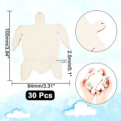 30 шт. необработанных деревянных вырезов из тополя&nbsp;WOOD-AR0001-22
