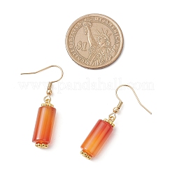 Природные сердолик болтающийся серьги&nbsp;EJEW-JE06468