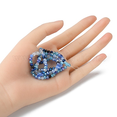 Стеклянные бусины с гальваническим покрытием &nbsp;EGLA-yw0002-C01-1