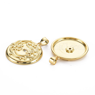 Латунные микро проложить кубического циркония подвески KK-Q283-037-NR-1