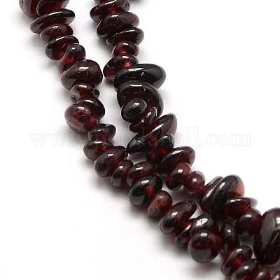 Гранат природный бисер нитей G-P035-18-1