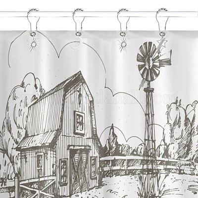 18 шт. 3 стильных железных кольца для занавески для душа в стиле вселенной для ванной комнаты&nbsp;HJEW-OC0001-24-1