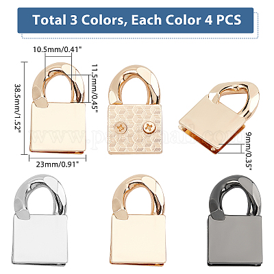 12 комплект пряжек для вешалок из сплава 3 цветов&nbsp;FIND-WR0004-60-1