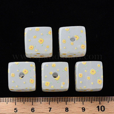 Окрашенные акриловые бусины &nbsp;MACR-S374-11C-01-1