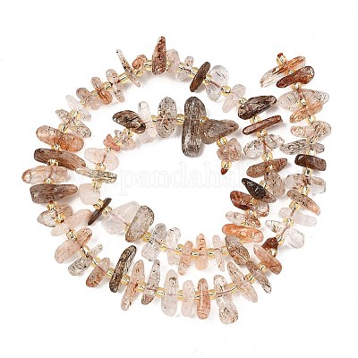 Нити бусин из рутилированного кварца из натурального черного золота&nbsp;G-F821-D01-01-1