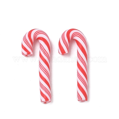 Рождественские бусины из полимерной глины ручной работы CLAY-P005-03B-02-1