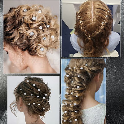 40 шт. 2 стиля спиральные шпильки для волос&nbsp;OHAR-SP0001-10A-1