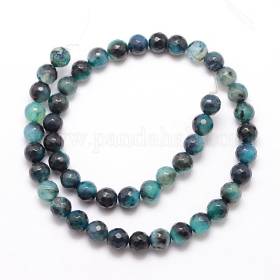 Бусы из натурального огненного агата с потрескиванием X-G-K166-06F-8mm-03-1