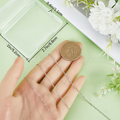 Антикоррозийная цепочка Figaro из 1-х серебряных звеньев с родиевым покрытием длиной 925 м&nbsp;STER-BBC0005-86-1