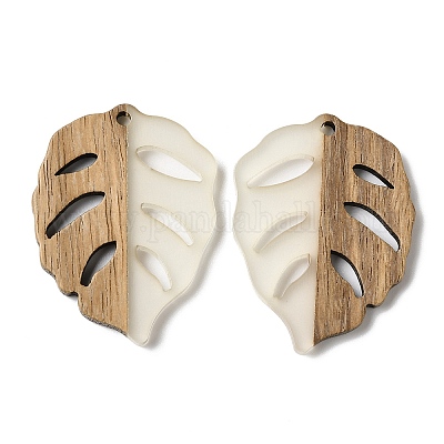 Люминесцентное свечение в темной подвеске из дерева и смолы WOOD-H104-09-1