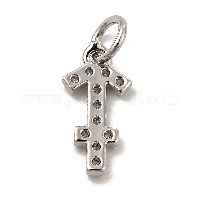 Латунные микро проложить кубического циркония подвески KK-E077-02P-07-1