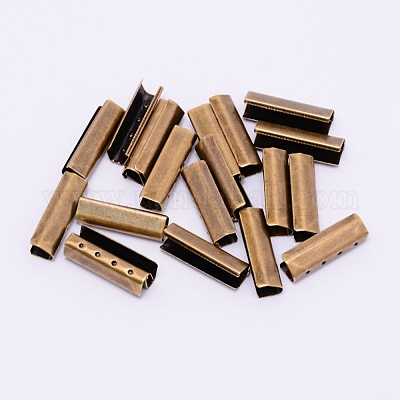 Обжимные концы ленты из латуни и железа AJEW-WH0129-12AB-1