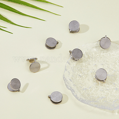 8 шт. серьги-манжеты Vortex из нержавеющей стали 304 EJEW-FI0003-29P-1