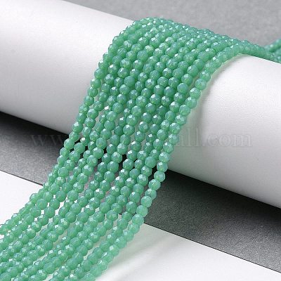 Стеклянные бусины из имитации нефрита GLAA-H021-02-07-1