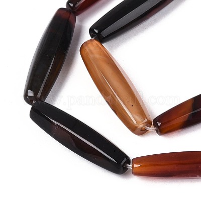 Окрашенные естественный агат бисер пряди&nbsp;G-T144-54A-01-1