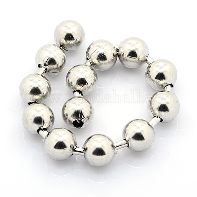 Устойчивые к потускнению 3.28-футовые гальванические шариковые цепи из нержавеющей стали X-CHS-L001-10mm-P-1