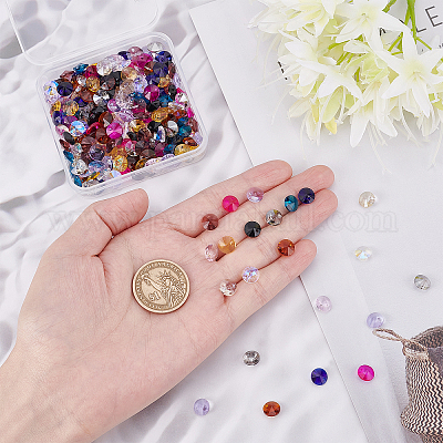 240шт 12 цвета стеклянные подвески&nbsp;GLAA-DC0001-07-1