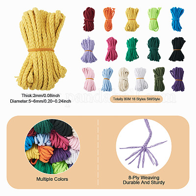 80м 16-х видов хлопковый плетеный шнур&nbsp;OCOR-TA0003-20-1