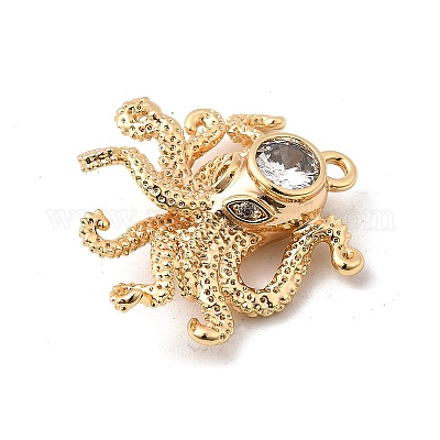 Латунные микро проложить кубического циркония подвески KK-P321-02C-G-1