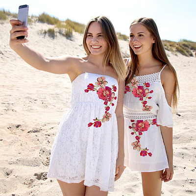 Нашивки на одежду из полиэстера&nbsp;PATC-WH0023-65B-1