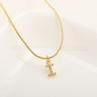 Латунный микропаве прозрачный кубический цирконий кулон начальные ожерелья FS-WGC46E8-09-1