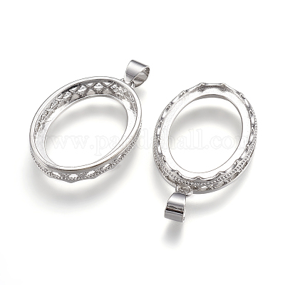 Латунные подвески кабошон с открытой спиной&nbsp;LS-KK-K196-18P-1