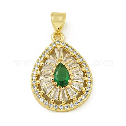 Подвески из кубического циркония с покрытием из латуни KK-U029-28G-01-1