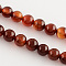 Natural Agate Round Bead Strands, Dyed, 10mm, Hole: 1mm, about 38pcs/strand, 14.9 inch