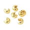 Iron Crimp Beads Covers, Nickel Free, Golden, 5mm In Diameter, Hole: 1.5~1.8mm