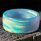 Acrylic Finger Rings, Ring, Cyan, US Size 10(19.8mm)