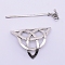 Tibetan Style Alloy Hair Forks, Trinity Knot/Triquetra, Irish, Antique Silver, 45x57.5x17mm