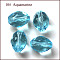 Imitation Austrian Crystal Beads, Grade AAA, K9 Glass, Faceted, Oval, Deep Sky Blue, 8x6mm, Hole: 0.7~0.9mm
