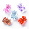 Transparent Acrylic Pendants, Faceted, Bear, Mixed Color, 19.5x13.5x10.5mm, Hole: 1.5mm, about 400pcs/500g