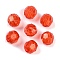 Transparent Acrylic Beads, Faceted, Cone, Red, 10mm, Hole: 2.5mm, 555pcs/500g