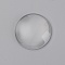 Glass Cabochons, Flat Round, Clear, 25x7mm