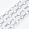 Tarnish Resistant 304 Stainless Steel Chains, Cable Chains, with Spool, Unwelded, Stainless Steel Color, 6.5x4x0.8mm, about 82.02 Feet(25m)/roll