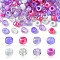 8 Styles Plastic Pearlized Beads, Barrel, Plum, 9x6mm, Hole: 3.5~3.8mm, 8 Styles, 1Colors/Styles