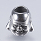 304 Stainless Steel European Beads, Large Hole Beads, Buddha, Antique Silver, 9x11x10mm, Hole: 5mm
